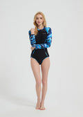 Women's Long Sleeve Swimsuit - Dark Blue